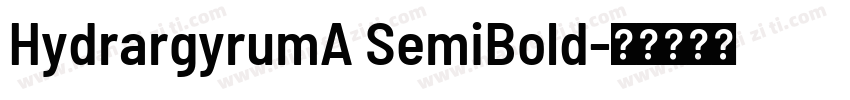HydrargyrumA SemiBold字体转换